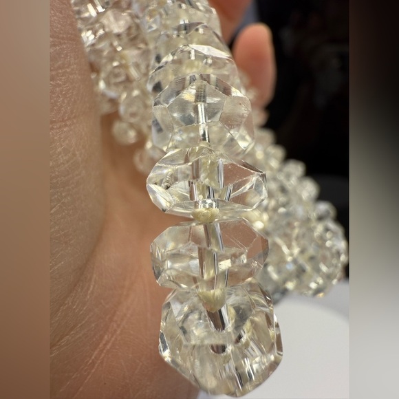 Art Deco Antique Crystal necklace (opera length) 24inches - Picture 5 of 10